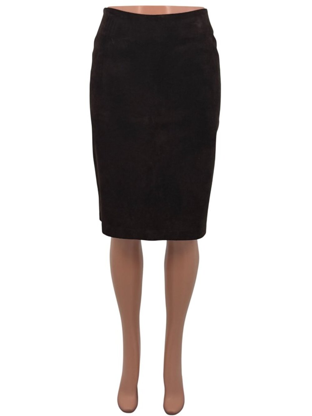 VTG 2003 GAP Blue Label Brown Suede Column Skirt 2| Dark Academia Boho 70s Retro - Picture 3 of 16